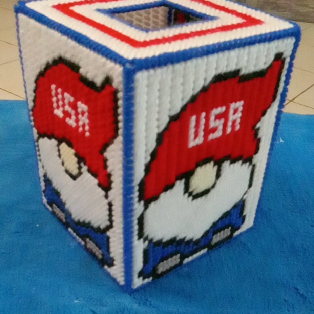 Patriotic Gnome Tissue Box Cover